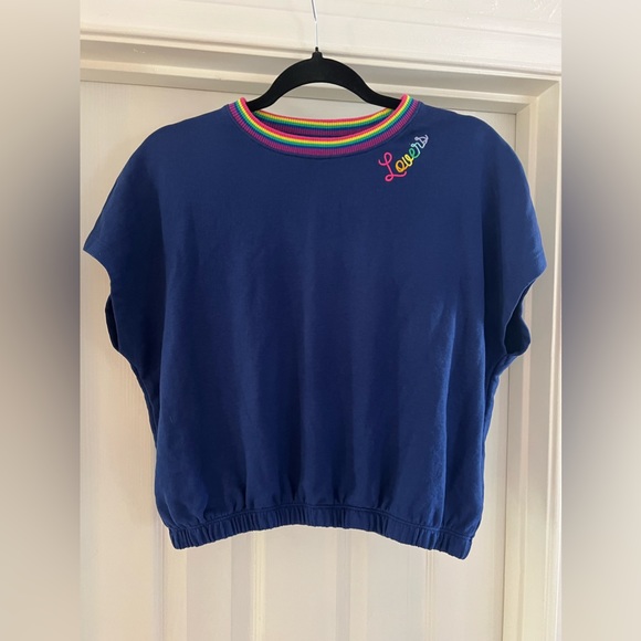 Royal Blue cropped sweatshirt - Lovers - Picture 1 of 3